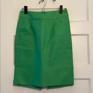 Kelly Green J. Crew Pencil Skirt with Pockets